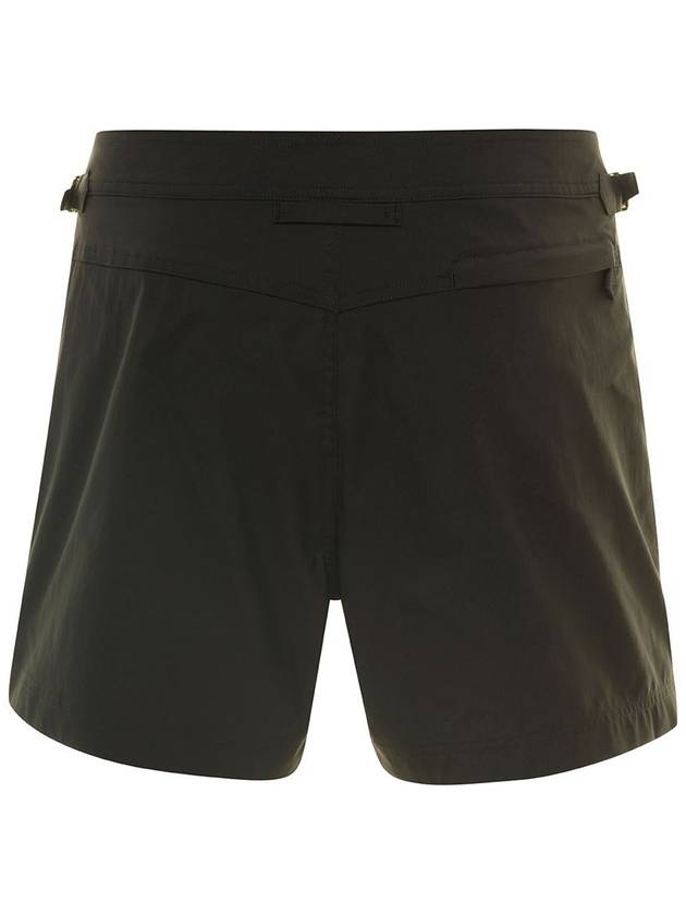 Men's Classic Fit Nylon Swim Shorts Black - TOM FORD - BALAAN 3