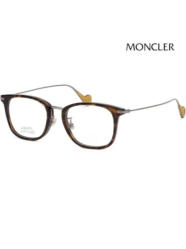 Glasses frame ML5075D 052 square horn rim Asian fit - MONCLER - BALAAN 4