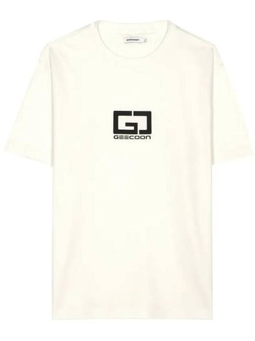 Symbol logo printed short sleeve t shirt GEE236 101 white - GEECOON - BALAAN 1