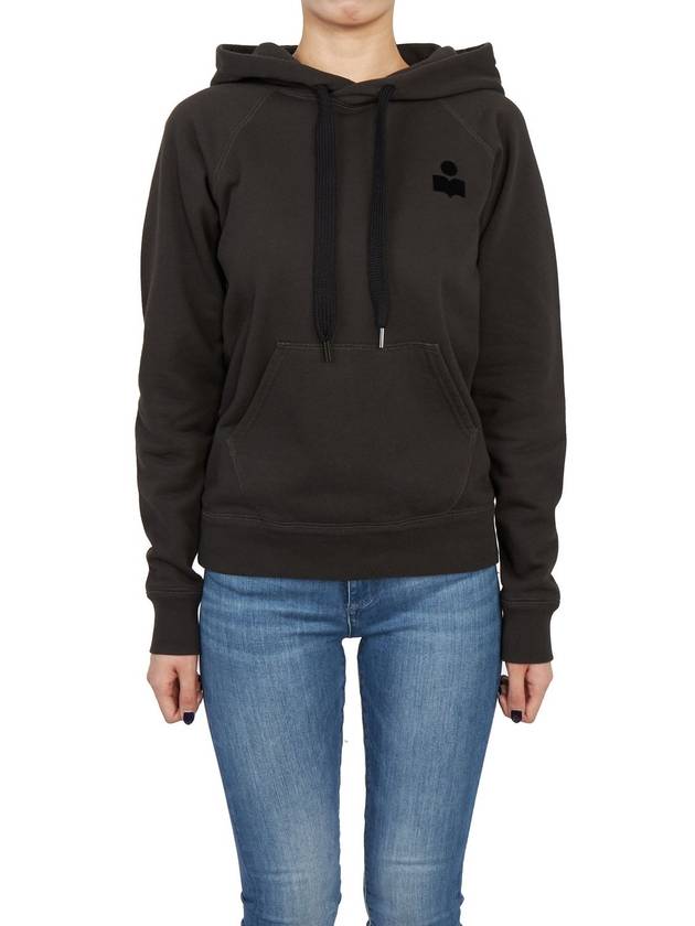 Malibu Logo Print Hooded Top Washed Black - ISABEL MARANT - BALAAN 2