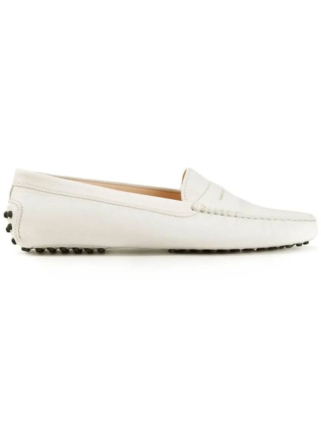 Women's Gommino Leather Driving Shoes White - TOD'S - BALAAN 2