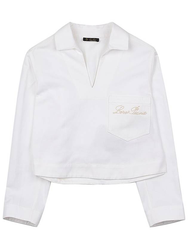 Women's Filomena Cotton Linen Long Sleeve Shirt White - LORO PIANA - BALAAN 11