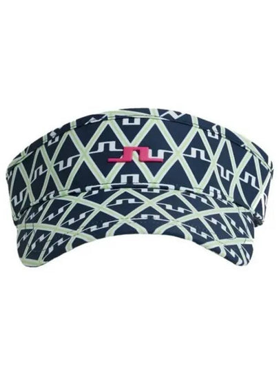 Women's Bonnie Print Visor Geo JL Navy - J.LINDEBERG - BALAAN 2