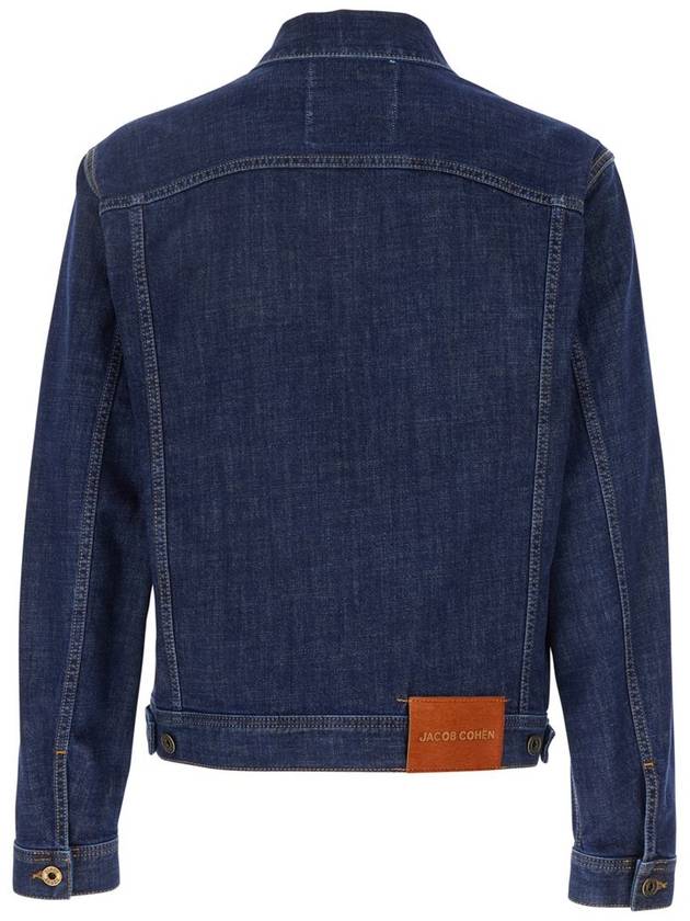 Blue Jacket With Classic Collar In Denim Stretch Woman - JACOB COHEN - BALAAN 2