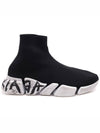 Men's Speed ??20 Graffiti Knit High Top Sneakers Black - BALENCIAGA - BALAAN 3