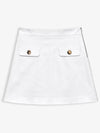 Lambda Women s Golf Wear Skirt High Waist 12211 White Official Genuine - LAMBDA - BALAAN 1