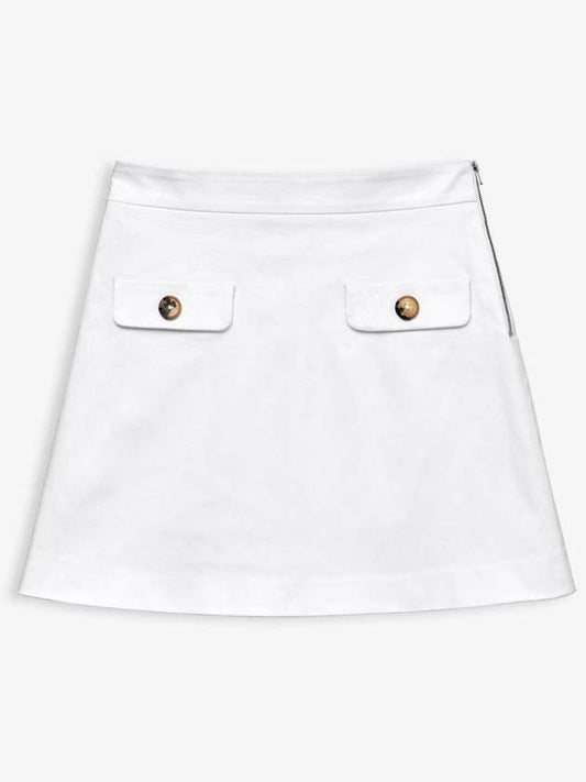 Lambda Women s Golf Wear Skirt High Waist 12211 White Official Genuine - LAMBDA - BALAAN 1