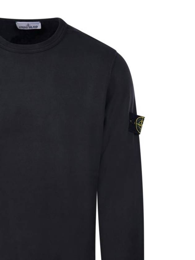 Wappen Patch Crew Neck Cotton Sweatshirt Lead Grey - STONE ISLAND - BALAAN 5