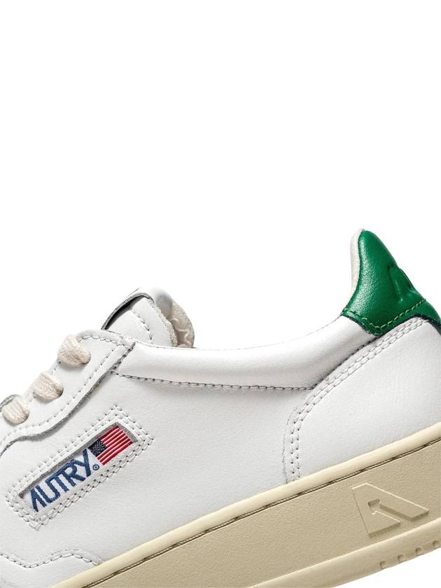 Medalist Green Tab Leather Low Top Sneakers White - AUTRY - BALAAN 7