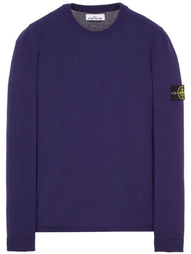 Wappen Patch Crew Neck Knit Top Dark Navy - STONE ISLAND - BALAAN 2