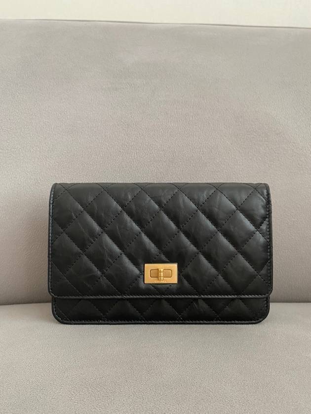 Vintage 255 WOC Vintage Calfskin Black Gold Plated A70328 (Builtin Chip Version) - CHANEL - BALAAN 2