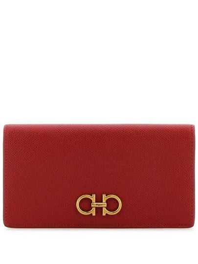 Gancini Continental Long Wallet Red - SALVATORE FERRAGAMO - BALAAN 2