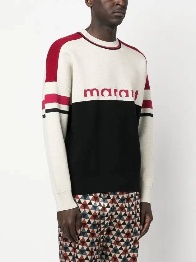 Charles Wool Sweater Black - ISABEL MARANT - BALAAN 4