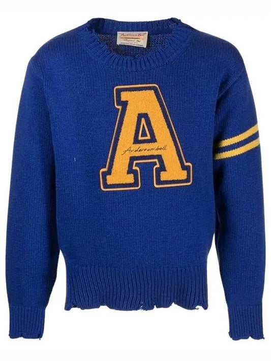 Anderson Bell Varsity Logo Crewnet Sweater ATB785M BLUE - ANDERSSON BELL - BALAAN 2