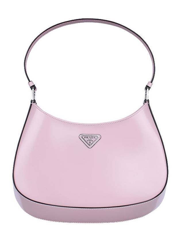 Triangular Logo Cleo Brushed Leather Shoulder Bag Pink - PRADA - BALAAN 2