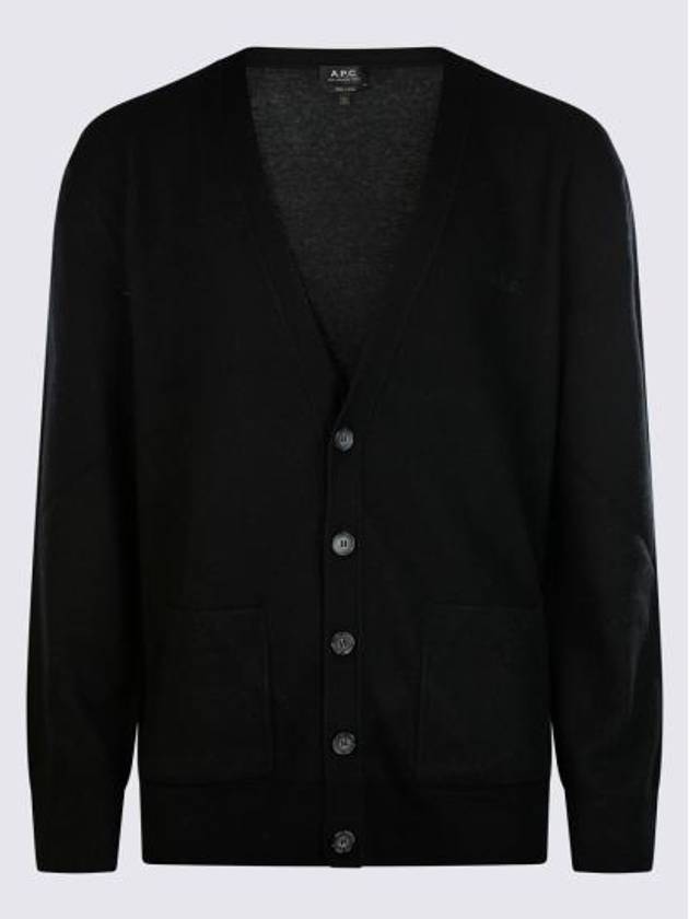 Men's Theo Wool Cardigan Black - A.P.C. - BALAAN 6