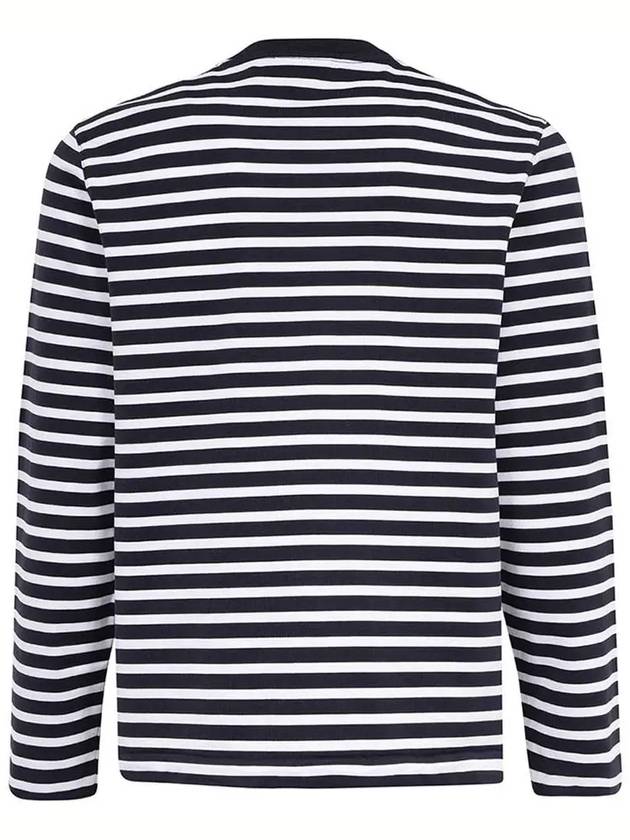 Fox Head Patch Regular Marin Long Sleeve T Shirt Navy Stripes - MAISON KITSUNE - BALAAN 4