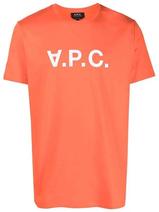 VPC Logo Organic Cotton Short Sleeve T-Shirt Orange - A.P.C. - BALAAN 3