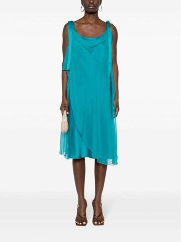 midi dress A040416140370 GREEN - ALBERTA FERRETTI - BALAAN 1