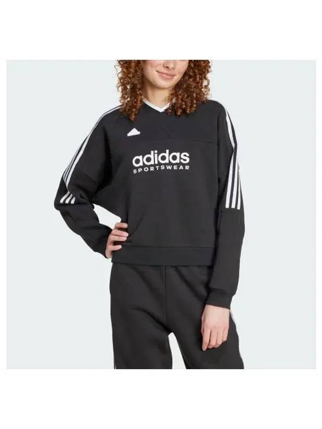 adidas T Row Cut 3S Fleece Sweatshirt IX3779 - ADIDAS - BALAAN 1