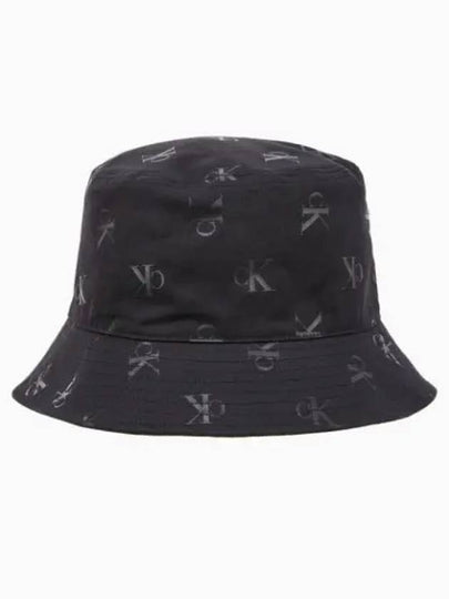 JEANS Unisex Black CKJ Sports Essential Monogram Logo Bucket Hat K510770 0GK - CALVIN KLEIN - BALAAN 2