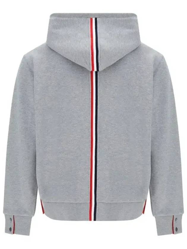 Men's Center Back Stripe Logo Patch Hoodie Grey - THOM BROWNE - BALAAN 3