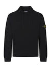 Men's Waffen Patch OLD Treatment Cotton Hoodie Black - STONE ISLAND - BALAAN 3