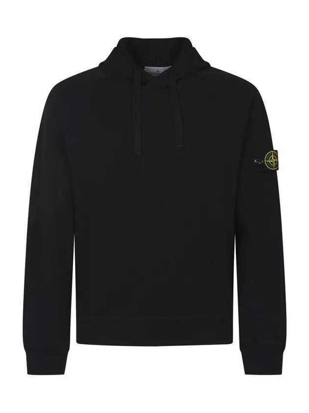 Men's Waffen Patch OLD Treatment Cotton Hoodie Black - STONE ISLAND - BALAAN 3