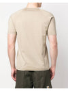 Logo Print Short Sleeve T-Shirt Beige - CP COMPANY - BALAAN 4