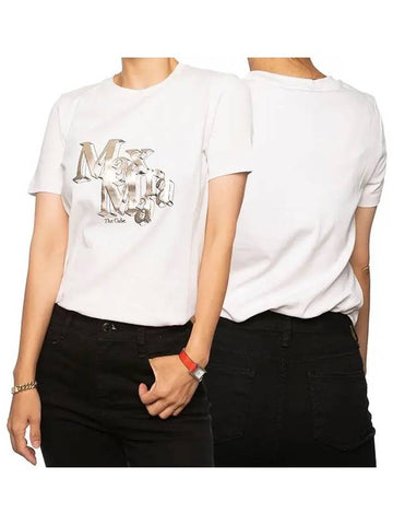 Graphic Logo T-Shirt Ivory 99760129 - MAX MARA - BALAAN 1