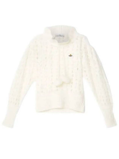 Lacework Jumper Knit Top Cream - VIVIENNE WESTWOOD - BALAAN 2