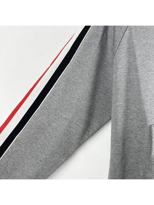 Three Stripe Cotton Hoodie Grey - THOM BROWNE - BALAAN 3