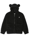 02 Punk Bear Fleece Jacket Black - CLUT STUDIO - BALAAN 6