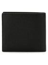 Saffiano Leather Half Wallet Black - PRADA - BALAAN 3