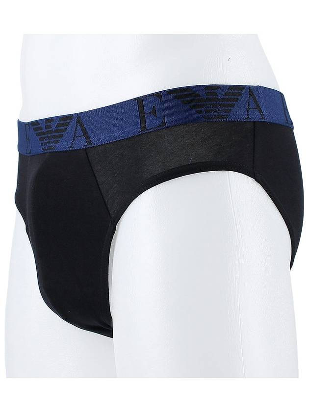 Men's Triangle Cotton Briefs 3 Pack Black - EMPORIO ARMANI - BALAAN 4