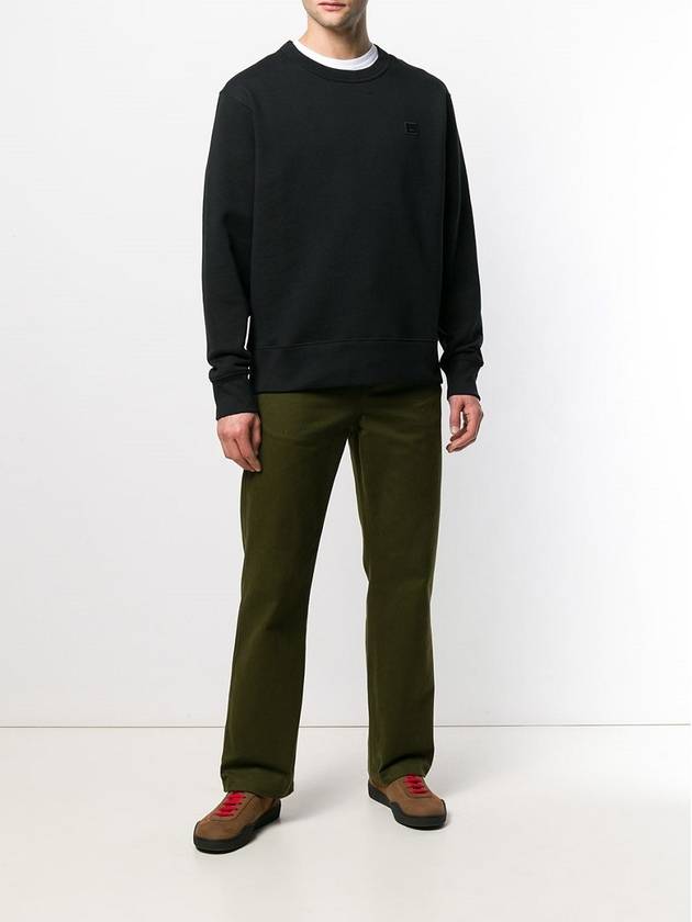 Men's Face Patch Sweatshirt Black - ACNE STUDIOS - BALAAN 4