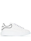 Larry Oversole Black Line Tab Low Top Sneakers White - ALEXANDER MCQUEEN - BALAAN 2