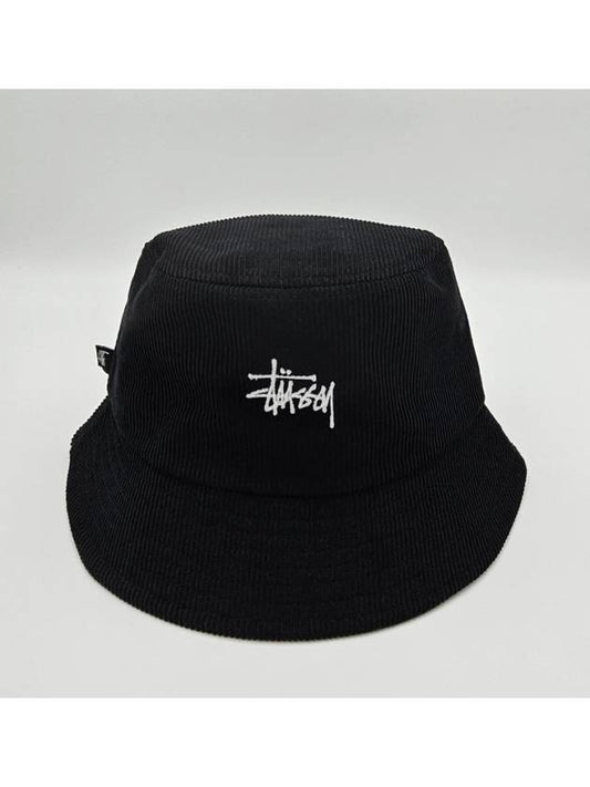 AU Australian graffiti corduroy bucket hat ST706000 black ONE SIZE - STUSSY - BALAAN 1