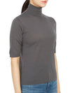 Gigi Short Sleeve Knit Turtleneck Grey - MAX MARA - BALAAN 6