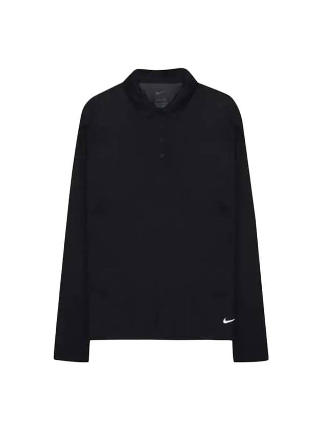 Women's Golf Dri Fit Victory Long Sleeve Polo Shirt Black - NIKE - BALAAN 1