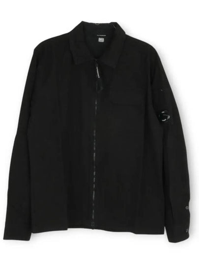 Full Zip Over Long Sleeve Shirt Black - CP COMPANY - BALAAN 2