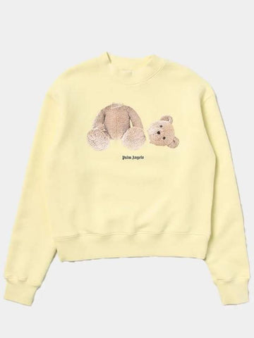 Kids Kill the Bear Printing Sweatshirt Yellow PGBA002S22FLE001 1860 - PALM ANGELS - BALAAN 1