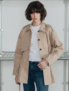 Button Half Trench Jacket Beige - HARDCORE HAPPINESS - BALAAN 1