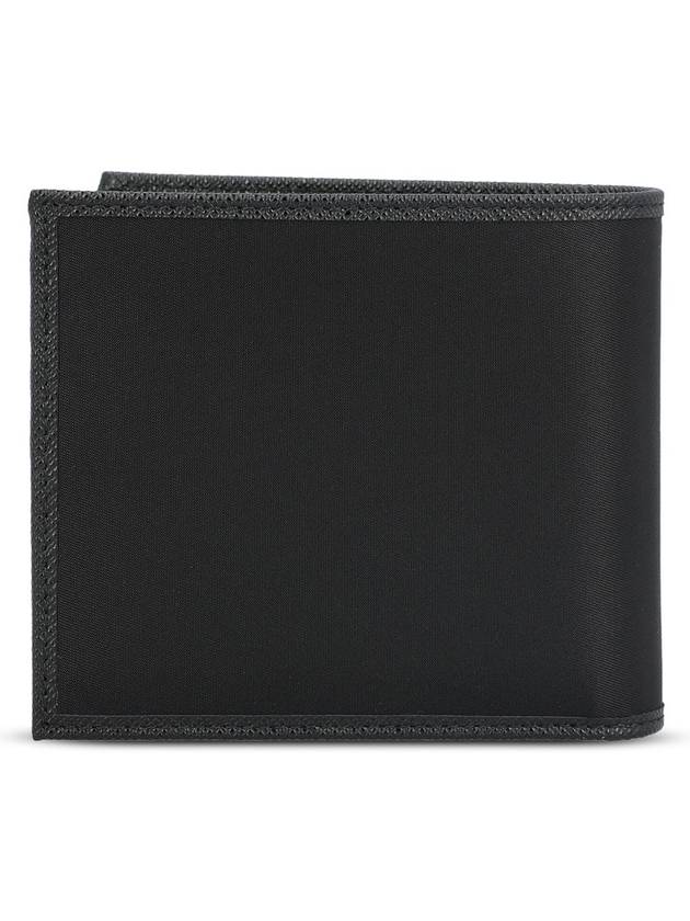 Triangle Logo Re-Nylon Half Wallet Black - PRADA - BALAAN 3