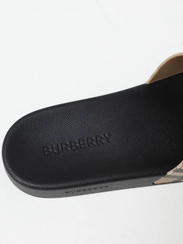 Vintage Check Print Slippers Black Beige - BURBERRY - BALAAN 5