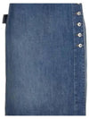 Washed Midi Denim A-Line Skirt Blue - BOTTEGA VENETA - BALAAN 2