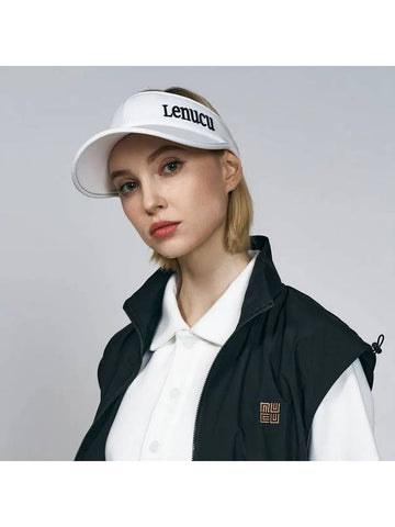 Embroidered Logo Sun Visor Women s Golf Hat NUFSUCP112WH - LENUCU - BALAAN 1