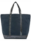 Canvas M Cabas Tote Bag Navy - VANESSA BRUNO - BALAAN 2