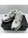 Fabric Laminated Low Top Sneakers Silver - CHANEL - BALAAN 4