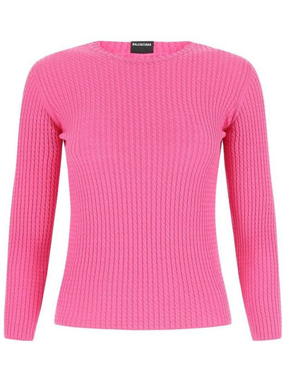 wool round neck knit pink - BALENCIAGA - BALAAN 2